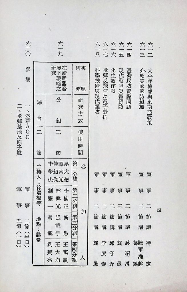 國防研究院第十二期第六課程「新武器與現代戰爭」實施計畫綱要的圖檔，第5張，共12張