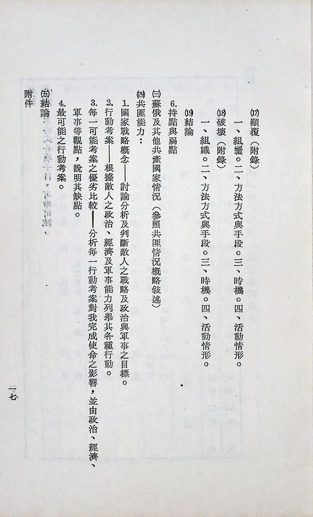 國防研究院第八期第二課程「敵情研究」實施計畫綱要的圖檔，第18張，共25張