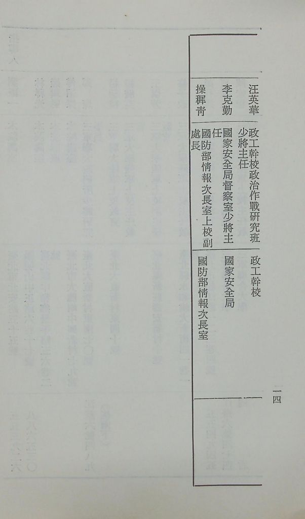 國防研究院第十一期第十四課程「戰區作戰與戰地政務」實施計畫綱要的圖檔，第15張，共15張