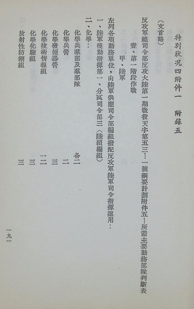 國防研究院第五期第十一課程「戰區作戰與戰地政務」應用作業想定—特別狀況四的圖檔，第48張，共115張