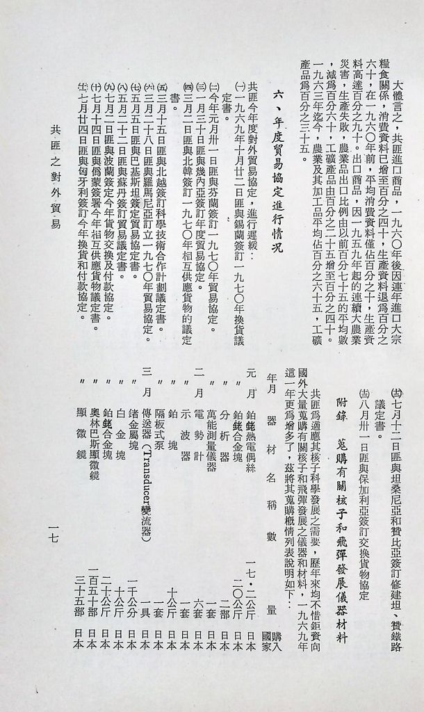 共匪商業與對外貿易—(二)共匪對外貿易的圖檔，第19張，共22張