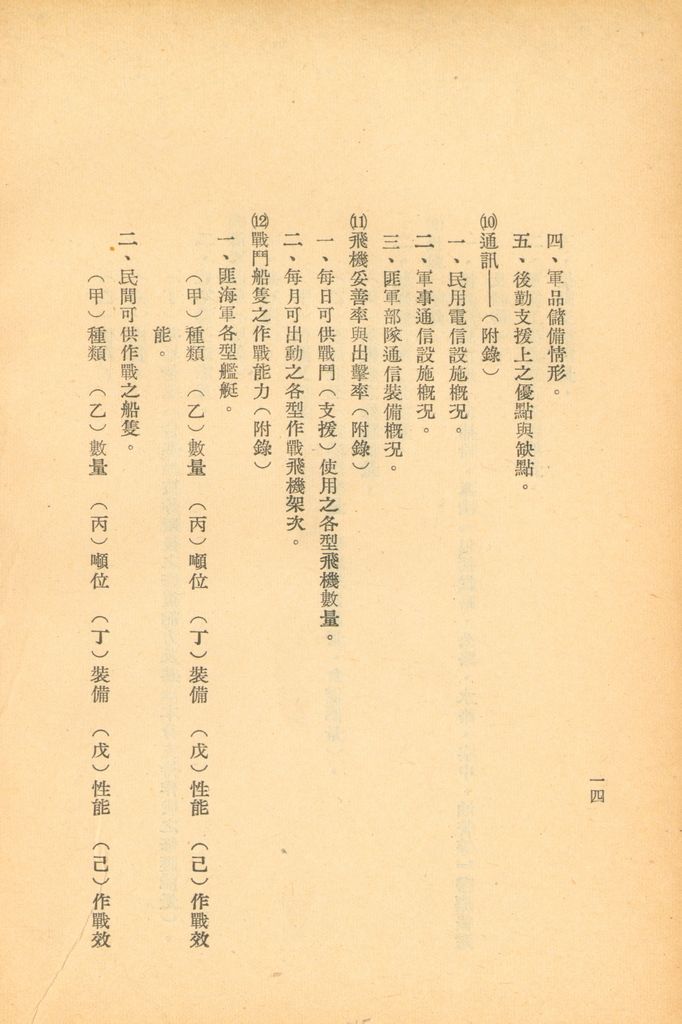 國防研究院第五期第一課程「敵情研究」實施計劃綱要的圖檔，第15張，共24張